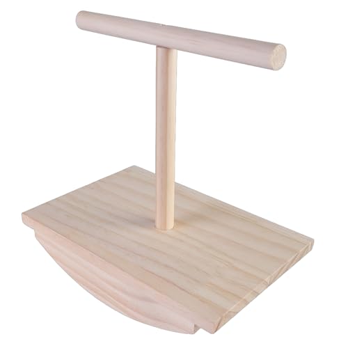 Spielständer für Papageien aus Massivholz, für Vögel, Papageien, Fitnessstudio, Leiter für Tischplatten oder Käfig Spielständer für Papageien aus Massivholz, für Vögel, Papageien, Fitnessstudio, Leiter für Tischplatten oder Käfig von AOOOWER
