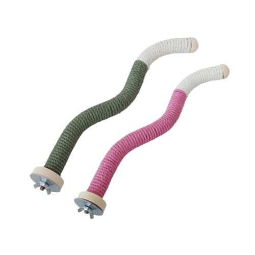 Vogel-Kauspielzeug, Plattform, Käfig-Spielzeug, Krallenschleifen, Waschspielzeug, Papageien, Peeling, Stick für kleine oder mittelgroße Papageien, 2 Stück Vogel-Kauspielzeug, Plattform, Käfig-Spielzeug, Krallenschleifen, Waschspielzeug, Papageien, Peeling, Stick für kleine oder mittelgroße Papageien, 2 Stück von AOOOWER