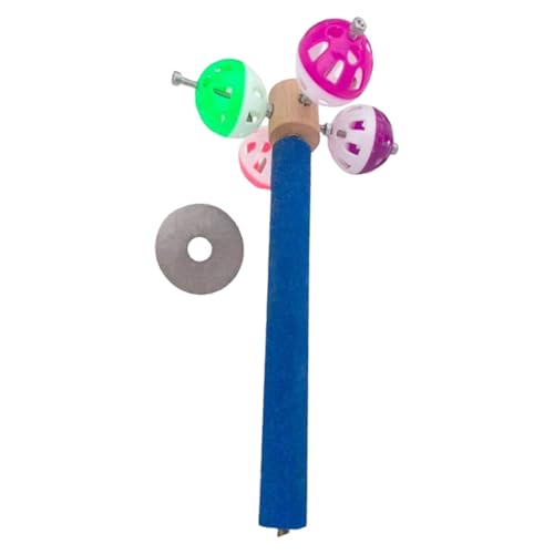 Vogel-Sitzstange aus Holz mit drehbaren Glocken, Käfig-Trainingsspielzeug für Papageien, Käfig, Unterhaltung, Aktivitätsspielzeug Vogel-Sitzstange aus Holz mit drehbaren Glocken, Käfig-Trainingsspielzeug für Papageien, Käfig, Unterhaltung, Aktivitätsspielzeug von AOOOWER