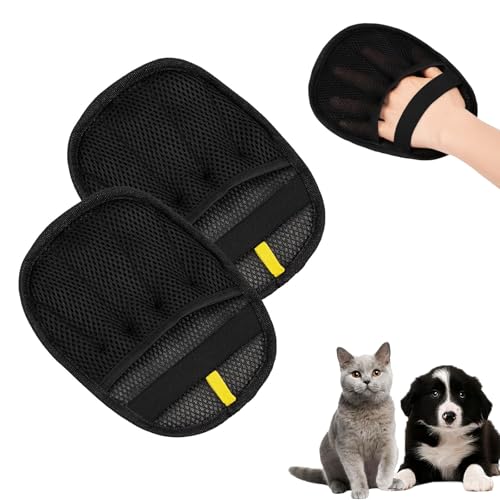 AOOTUERL 2 Stück Tierhaarentferner Handschuht, Fellhandschuhe Katze, Upgraded Fell Magnet Handschuh,Pet Hair Remover Glove, für Hund und Katze Waschen Entfernen Von Haaren Und Pflegen von AOOTUERL