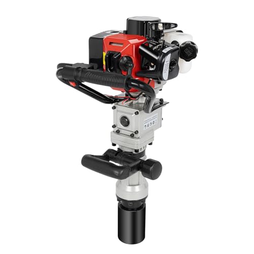 AOOUNGM Pfahlramme Benzin 2 Takt Pfahlramme Benzin Motor 1900W Pfahldurchmesser 55mm für Garten, Straßenzäune, Landwirtschaftliche Zäune von AOOUNGM