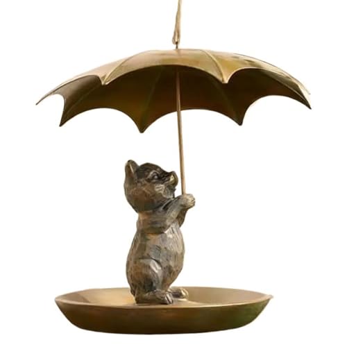 AOSAIXIS Rostresistente Hängende Vogelfutterhäuse Tierdesign Mit Regenschirmen Mit Großer Kapazitätsnahrungsbehälter Für Hinterhof Wildlif Proof Eichhörnchen Katzen Hund/Vogelfutterhäuscheln AOSAIXIS Rostresistente Hängende Vogelfutterhäuse Tierdesign Mit Regenschirmen Mit Großer Kapazitätsnahrungsbehälter Für Hinterhof Wildlif Proof Eichhörnchen Katzen Hund/Vogelfutterhäuscheln von AOSAIXIS