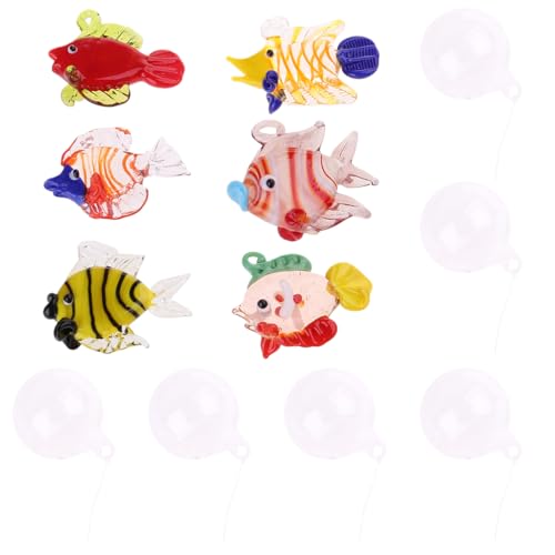 Set Von 6 Künstlerischen Glashängefischen Mit Blasenfenster Charm Aquarium Float Dekoration Für Zuhause Und Büro Set Von 6 Künstlerischen Glashängefischen Mit Blasenfenster Charm Aquarium Float Dekoration Für Zuhause Und Büro von AOSAIXIS