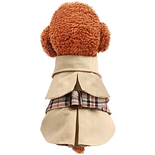 AOSUAI Spirng Sommer Hundebekleidung schöner Trenchcoat Kleid Haustiere Outfits warme Kleidung für kleine Hunde Kostüme Jacke Welpenhemd Hunde bequem (Farbe: Mantel, Größe: M) von AOSUAI