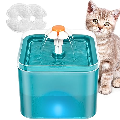 2L Katzentrinkbrunnen,Ultraleiser Trinkbrunnen für Haustiere mit LED-Licht - Vierfaches Filtersystem,Trinkbrunnen für Haustiere mit DREI Wasserflussmodi,Geeignet für Kleine und Mittlere Haustiere 2L Katzentrinkbrunnen,Ultraleiser Trinkbrunnen für Haustiere mit LED-Licht - Vierfaches Filtersystem,Trinkbrunnen für Haustiere mit DREI Wasserflussmodi,Geeignet für Kleine und Mittlere Haustiere von AOUVT