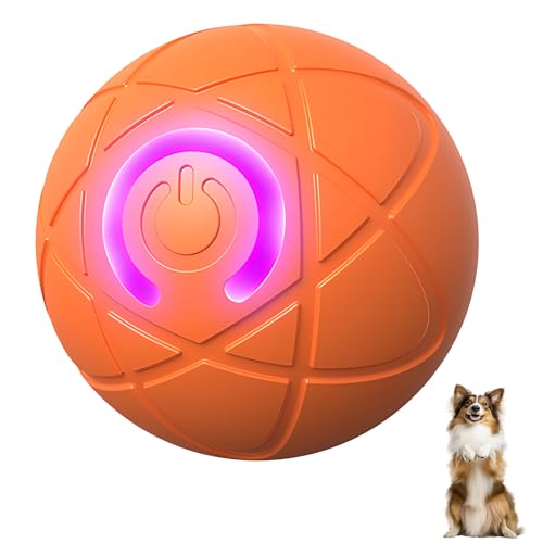 AOUZOVLI Interaktives Hundespielzeug,Magic Ball für Hunde,Hundespielzeug Ball,Sturz- und Beißfest,Setzt die Überschüssige Energie des Hundes Frei,Geeignet für Alle Arten von Kleinen Hunden(Orange) von AOUZOVLI