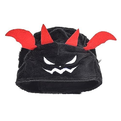 AOVNA Fledermaus-Hut mit Flügeln, Halloween-Haustier-Kopflappe, Haustier-Kopfwärmer, Fledermausflügel, Ohrpullover, Hut für Halloween-Kostüm, Verkleidung, Foto-Requisiten, Schwarz von AOVNA