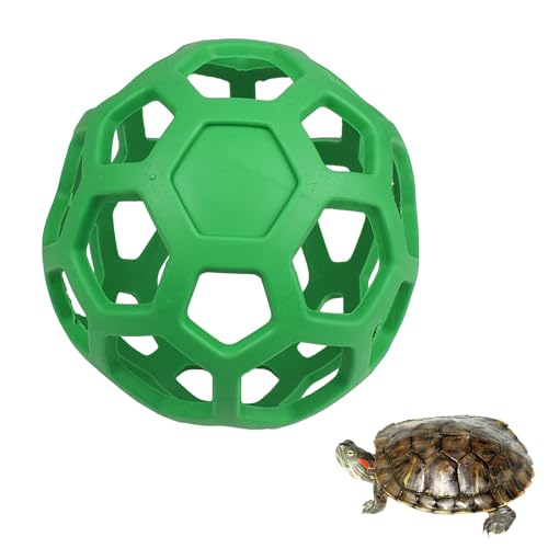 AOVNA Schildkröte Leckerli Ball Feeder Ball Hohl Ball Gemüse Obst Feeder Halter Pet Supplies Futtersuche Spielzeug für Schildkröte Pferd Kaninchen (Grün) von AOVNA