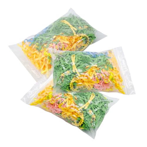 AOVNA Vogelspielzeug, geschreddertes Papier, mehrfarbig, geschreddertes Seidenpapier, Nachfüllkäfigspielzeug für Nymphensittiche, Sittiche, Sittiche, Papageien, 3 Stück von AOVNA