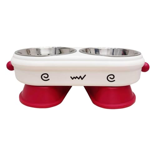 Haustier High Footed Bowl, Nackens chutz Katze Hunde fütterung und Wasser Teller, hochb einige Anti Slip Edelstahl Pet Bowl Haustier High Footed Bowl, Nackens chutz Katze Hunde fütterung und Wasser Teller, hochb einige Anti Slip Edelstahl Pet Bowl von AOYEAH