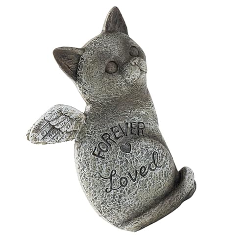 AOYUDJ Pet Memorial Pet Dog Grabstein Harz Skulptur für Innen und Außen Gedenkfigur mit Flügel von AOYUDJ