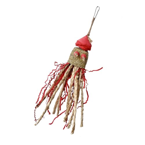 Kauspielzeug für Kleintiere für Vögel, Papageien, Kauspielzeug, bunte Tentakel, Spielzeug zum Kauen von Zähnen, Schleifen von AOYUDJ