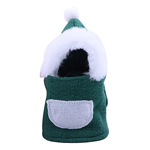 Vogel Weihnachtsmann-Kapuzenpullover für kleine Haustiere, Papageienbekleidung, Winterkleidung für Sittiche, Nymphensittiche von AOYUDJ