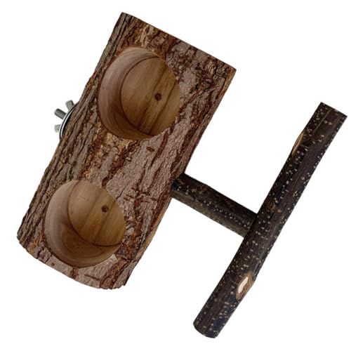 Vogelfutterbecher zum Aufhängen, langlebig, Holzstangen, Ständer, Vogelfutterstation, Innenbereich, Vogelkäfig-Zubehör von AOYUDJ
