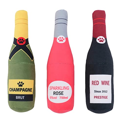 Hunde-Bierflaschen-Plüschspielzeug, Haustier-Plüsch-Quietschspielzeug, Rotwein-Champagner, süßes Hundeflaschenspielzeug, lustiges Rotwein-Quietsch-Hundespielzeug, Hundekauspielzeug for mittelgroße und Hunde-Bierflaschen-Plüschspielzeug, Haustier-Plüsch-Quietschspielzeug, Rotwein-Champagner, süßes Hundeflaschenspielzeug, lustiges Rotwein-Quietsch-Hundespielzeug, Hundekauspielzeug for mittelgroße und von APANSHJY