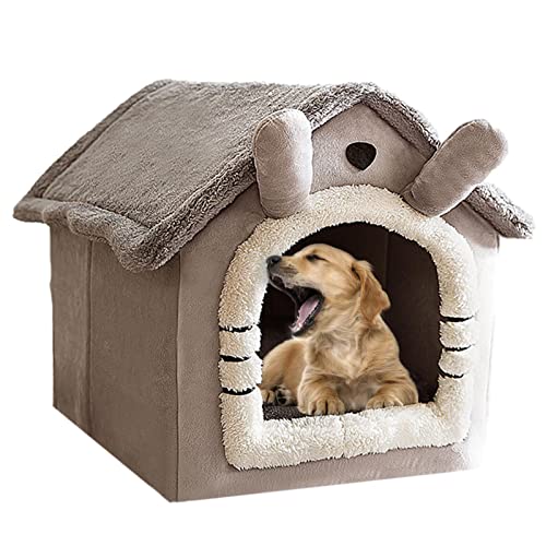 Hundehütte, Katzenhöhlenbett, warme und gemütliche Plüschkatze, tragbares Katzenhüttenbett for den Innenbereich mit abnehmbarem Kissen, waschbare Haustierbetthöhle, abnehmbares und faltbares, rutschfe Hundehütte, Katzenhöhlenbett, warme und gemütliche Plüschkatze, tragbares Katzenhüttenbett for den Innenbereich mit abnehmbarem Kissen, waschbare Haustierbetthöhle, abnehmbares und faltbares, rutschfe von APANSHJY