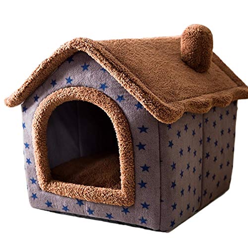 Hundehütte, Katzenhöhlenbett, warme und gemütliche Plüschkatze, tragbares Katzenhüttenbett for den Innenbereich mit abnehmbarem Kissen, waschbare Haustierbetthöhle, abnehmbares und faltbares, rutschfe Hundehütte, Katzenhöhlenbett, warme und gemütliche Plüschkatze, tragbares Katzenhüttenbett for den Innenbereich mit abnehmbarem Kissen, waschbare Haustierbetthöhle, abnehmbares und faltbares, rutschfe von APANSHJY