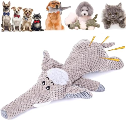 Hundespielzeug 2024, neu entwickelt for schwere Kauer, robuster Plüsch, unzerstörbares Hundespielzeug, unbesiegbar, robuste Tierpuppe, Trainings- und Spielspielzeug for Hunde ( Color : Elephant ) von APANSHJY
