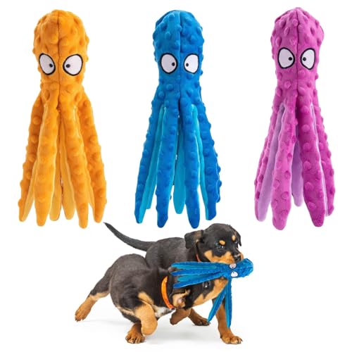 Quietschendes Hundespielzeug, Krakenspielzeug for aggressive Kauer, robuster Plüsch, kein Füllen, große Hunde, knisternd, interaktiver Welpe, kleine und mittelgroße Hunde ( Color : Orange+Blue+Purple Quietschendes Hundespielzeug, Krakenspielzeug for aggressive Kauer, robuster Plüsch, kein Füllen, große Hunde, knisternd, interaktiver Welpe, kleine und mittelgroße Hunde ( Color : Orange+Blue+Purple von APANSHJY
