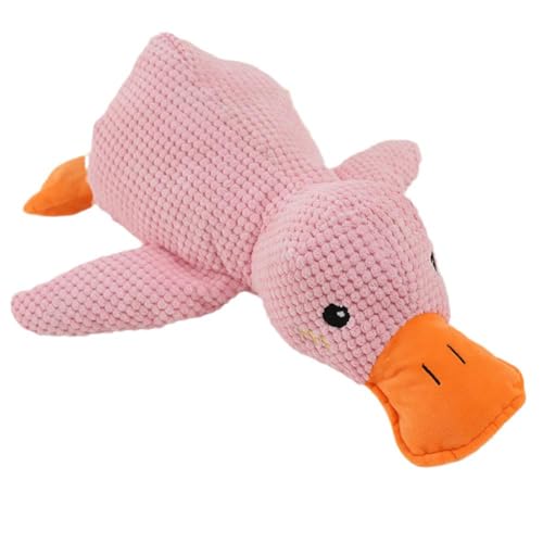 Quietschendes Stofftier for Hunde, „The Mellow Dog Calming Duck“, beruhigende Ente for Hunde, süßes Hundespielzeug aus Plüsch mit Quakgeräusch, Kauspielzeug for Tiere for Welpen im Haus(Color:Pink) Quietschendes Stofftier for Hunde, „The Mellow Dog Calming Duck“, beruhigende Ente for Hunde, süßes Hundespielzeug aus Plüsch mit Quakgeräusch, Kauspielzeug for Tiere for Welpen im Haus(Color:Pink) von APANSHJY