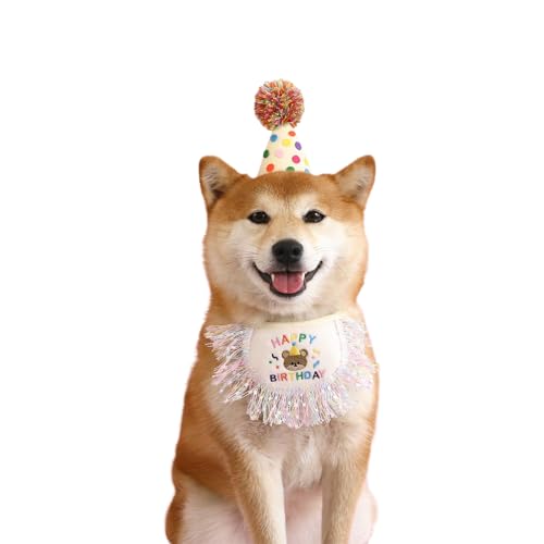 APASTTCA Kleine Haustier Geburtstagsmütze Frühlingskarnevalsfotografie Hunde Geburtstagsmütze Mit Pailletten Quasten Hut Für Feierlichkeiten Hunde Lätzchen Für Kleine Hunde Hunde Lätzchenhalsband APASTTCA Kleine Haustier Geburtstagsmütze Frühlingskarnevalsfotografie Hunde Geburtstagsmütze Mit Pailletten Quasten Hut Für Feierlichkeiten Hunde Lätzchen Für Kleine Hunde Hunde Lätzchenhalsband von APASTTCA