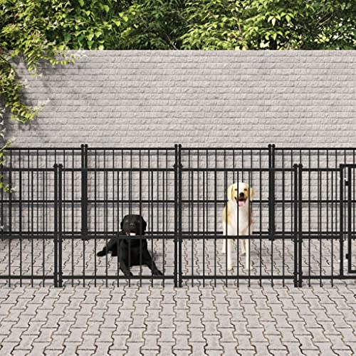 Tier- und Haustierbedarf – Outdoor-Hundehütte, Stahl, 11,26 m, Haustierzubehör von APCSA