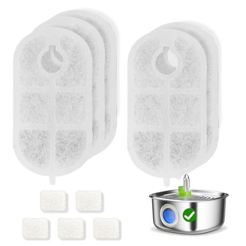 APD APETDOLA Hunde-Wasserbrunnenfilter, 5er-Pack Filter mit 5 Schwämmen, 5-lagiger Ersatzfilter für SL Tap Hundebrunnen, batteriebetrieben APD APETDOLA Hunde-Wasserbrunnenfilter, 5er-Pack Filter mit 5 Schwämmen, 5-lagiger Ersatzfilter für SL Tap Hundebrunnen, batteriebetrieben von APD APETDOLA