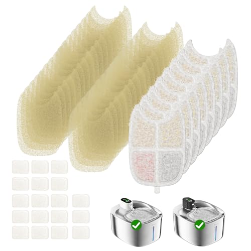 APD APETDOLA Kabelloser Katzenwasserbrunnenfilter, 8 Stück Filter mit 32 Vorfilterschwamm für Katzenbrunnen aus Edelstahl 3,992.4 ml, 6-lagige Ersatzfilter für Haustierbrunnen, batteriebetrieben APD APETDOLA Kabelloser Katzenwasserbrunnenfilter, 8 Stück Filter mit 32 Vorfilterschwamm für Katzenbrunnen aus Edelstahl 3,992.4 ml, 6-lagige Ersatzfilter für Haustierbrunnen, batteriebetrieben von APD APETDOLA