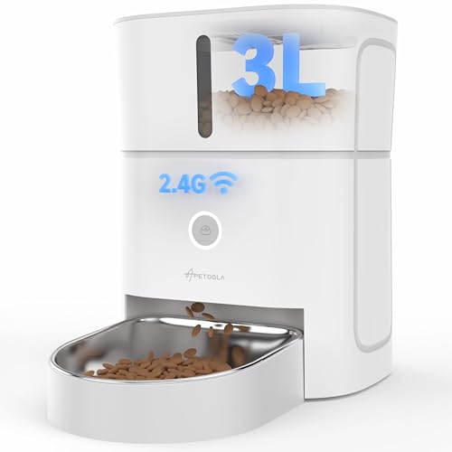 Automatischer Futterspender für Hunde, 5 l, zeitgesteuert, programmierbar, 1–6 Mahlzeiten für Katzen und kleine, mittelgroße Hunde, automatischer Futterspender für Haustiere von APD APETDOLA