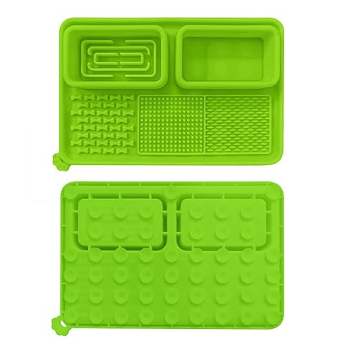 Leckmatte für Hunde mit Saugnäpfen, Premium Lick Pad zur Angstlinderung, Slow Feeder Hundenäpfe, Perfekt zum Baden, Pflegen und Training von APD APETDOLA