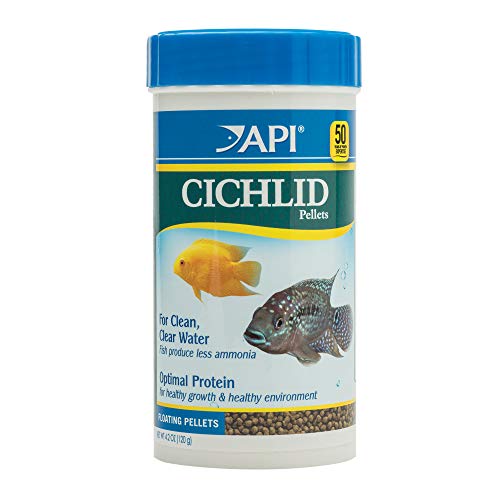 API Buntbarsch-Pellets schwimmende Pellets Fischfutterbehälter, 184 g von API