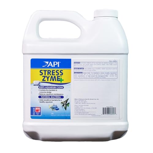 API Stress Zyme Süß- und Salzwasser-Aquarium-Reinigungslösung, Flasche, Weiß, 1,9-l-Flasche API Stress Zyme Süß- und Salzwasser-Aquarium-Reinigungslösung, Flasche, Weiß, 1,9-l-Flasche von API