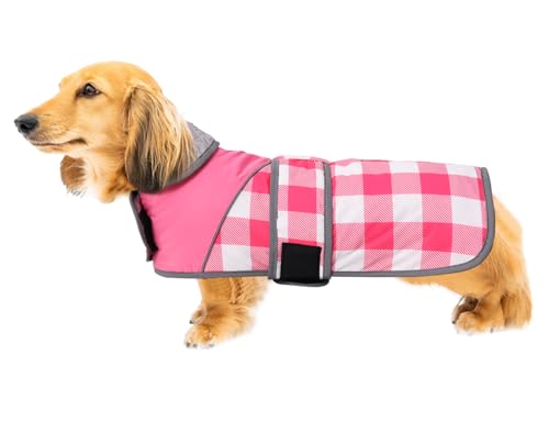 Wasserfester, warmer, thermischer gesteppter Dackelmantel, Outdoor-Bekleidung, Hundemäntel, wasserdicht, warme Mäntel und Jacken für Hunde mit Geschirrloch, Hundekleidung für kleine, mittelgroße und Wasserfester, warmer, thermischer gesteppter Dackelmantel, Outdoor-Bekleidung, Hundemäntel, wasserdicht, warme Mäntel und Jacken für Hunde mit Geschirrloch, Hundekleidung für kleine, mittelgroße und von APITOS