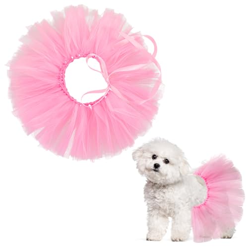 Hunde-Tutu, rosa Tüll-Tutu für Hunde, niedliches Hundekleid, Hunderock, Welpen-Outfits, Hunde-Prinzessinnen-Kostüm, Hochzeit, Party, Foto-Requisite Hunde-Tutu, rosa Tüll-Tutu für Hunde, niedliches Hundekleid, Hunderock, Welpen-Outfits, Hunde-Prinzessinnen-Kostüm, Hochzeit, Party, Foto-Requisite von APLZGMG