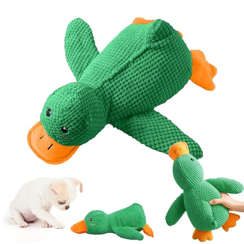 APODESS Anti Stress Ente Hund,Hundespielzeug Anti Stress Ente für Hunde Spielzeug Hund Interaktives Hundespielzeug für Kleine, Mittlere, Große Hunde (Grün) von APODESS