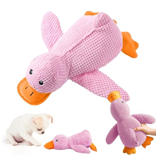 APODESS Anti Stress Ente Hund,Hundespielzeug Anti Stress Ente für Hunde Spielzeug Hund Interaktives Hundespielzeug für Kleine, Mittlere, Große Hunde (Rosa) von APODESS