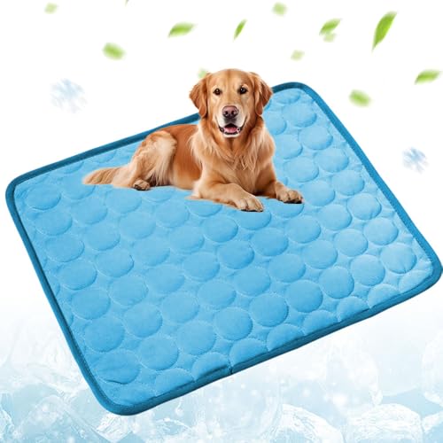 APODESS Kühlmatte für Hunde,2025 Neu Kühlmatte für Den Sommer, Kühlmatte Hund Selbstkühlende Matte Hundekühlmatte Haustier Matte Kühlpads für Katen und Hunde (Blau, XXL) von APODESS
