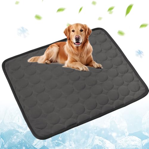 APODESS Kühlmatte für Hunde,2025 Neu Kühlmatte für Den Sommer, Kühlmatte Hund Selbstkühlende Matte Hundekühlmatte Haustier Matte Kühlpads für Katen und Hunde (Dunkelgrau, XXL) von APODESS