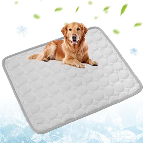 APODESS Kühlmatte für Hunde,2025 Neu Kühlmatte für Den Sommer, Kühlmatte Hund Selbstkühlende Matte Hundekühlmatte Haustier Matte Kühlpads für Katen und Hunde (Grau, XXL) von APODESS