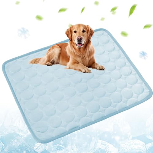 APODESS Kühlmatte für Hunde,2025 Neu Kühlmatte für Den Sommer, Kühlmatte Hund Selbstkühlende Matte Hundekühlmatte Haustier Matte Kühlpads für Katen und Hunde (Hellblau, XXL) von APODESS