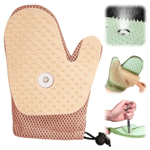 APODESS Tierhaarentferner Handschuh mit Dampf, 2025 Neu 3 in 1 Elektrische Pet Hair Remover Gloves,Tierhaarentferner Handschuhe für Fellpflege und Massage (Rosa) von APODESS