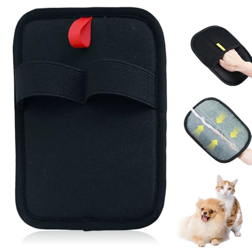 APODESS Tierhaarentferner Handschuhe,2025 Neu Pet Hair Remover Gloves Fellmagnet Handschuhe Doppelseitig Wiederverwendbare Fellpflege Handschuhe für Kleidung,Sofa,Teppich (Schwarz,1Pcs) von APODESS