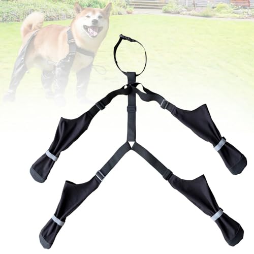 Hundeschuhe Pfotenschutz Outdoor,2025 Neu Dog Paws Recovery Shoe wasserdichte Hundeschuhe mit Reflektorstreifen für Große Mittelgroße Hunde (XXL) von APODESS