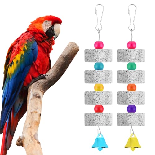 APOMOONS 2 Stück Vogel Kauspielzeug mit Glocke,Vogelspielzeug mit Glocken,Vogelschnabel-schleifstein,Papageienspielzeug,Papagei Knabbersteinchen,für Nymphensittich,Wellensittiche,Hamster,Kaninchen APOMOONS 2 Stück Vogel Kauspielzeug mit Glocke,Vogelspielzeug mit Glocken,Vogelschnabel-schleifstein,Papageienspielzeug,Papagei Knabbersteinchen,für Nymphensittich,Wellensittiche,Hamster,Kaninchen von APOMOONS