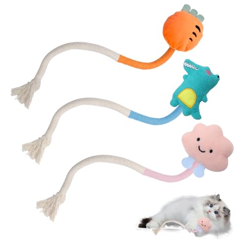 APOMOONS 3 Stück Katzenspielzeug Selbstbeschäftigung Spielzeug Beißseil für Katzenbeißseil Katze Interaktives Katzenspielzeug Cat Toy Katzen Seil Spielzeug für Katzen Zahnpflege und Gegen Mundgeruch APOMOONS 3 Stück Katzenspielzeug Selbstbeschäftigung Spielzeug Beißseil für Katzenbeißseil Katze Interaktives Katzenspielzeug Cat Toy Katzen Seil Spielzeug für Katzen Zahnpflege und Gegen Mundgeruch von APOMOONS