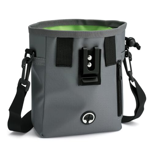 Graue Leckerlitasche für Hunde,Leckerlibeutel für Hunde,Futterbeutel Hundetraining, Bauchtasche Hundetraining, Praktische Gassi Tasche Hund für Spaziergänge, Training, Fütterung, Reisen, Wandern Graue Leckerlitasche für Hunde,Leckerlibeutel für Hunde,Futterbeutel Hundetraining, Bauchtasche Hundetraining, Praktische Gassi Tasche Hund für Spaziergänge, Training, Fütterung, Reisen, Wandern von APOMOONS