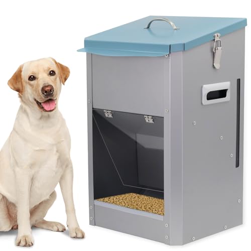 Automatischer Futterspender für Hunde, groß, 11,3 kg, für den Außenbereich, Schwerkraft-Futterstation, verzinktes Metall, für Hunde, Katzen, kleine, mittelgroße und große Rassen Automatischer Futterspender für Hunde, groß, 11,3 kg, für den Außenbereich, Schwerkraft-Futterstation, verzinktes Metall, für Hunde, Katzen, kleine, mittelgroße und große Rassen von APlayfulBee