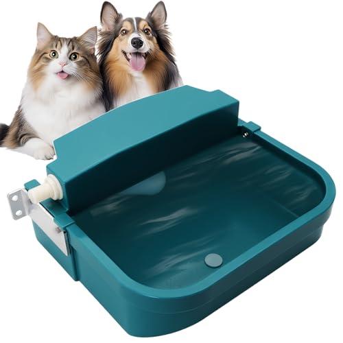 Automatischer Wasserspender für große Hunde, 8 l, Tier-Trinkwassernapf mit Schwimmerventil und Ablaufloch, für Nutztiere, Wasserspender für Huhn, Pferd, Kalb, Hund, Ziege (grün, ohne Rohr) von APlayfulBee