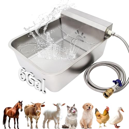 Automatischer großer Hundewasserspender für Nutztiere, aus Edelstahl, für den Außenbereich, automatischer Haustier-Wassernapf, große automatische Hundebewässerung für große Hunde, Katzen, Hühner Automatischer großer Hundewasserspender für Nutztiere, aus Edelstahl, für den Außenbereich, automatischer Haustier-Wassernapf, große automatische Hundebewässerung für große Hunde, Katzen, Hühner von APlayfulBee
