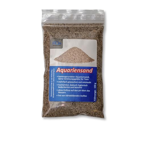 AQ4Aquaristik Aquariensand für Urzeitkrebse - natürlicher Bodengrund - staubfrei - gewaschen - frei von Schadstoffen und Farbe - 0,4-0,8 mm - 150 g von AQ4Aquaristik